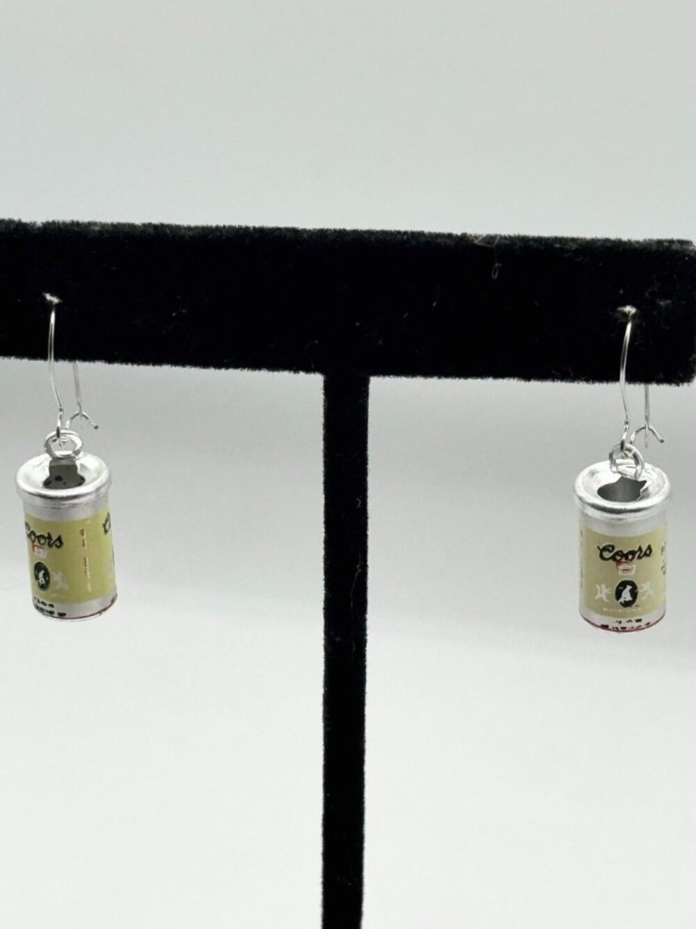 Vintage Coors beer drink can dangle earrings